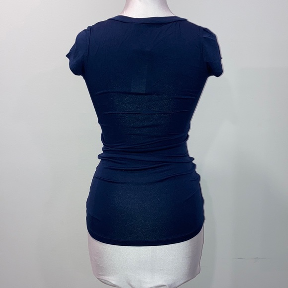 Aqua Basic Short Sleeve V-neck Tee - Picture 2 of 4